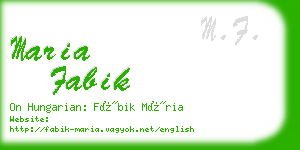 maria fabik business card